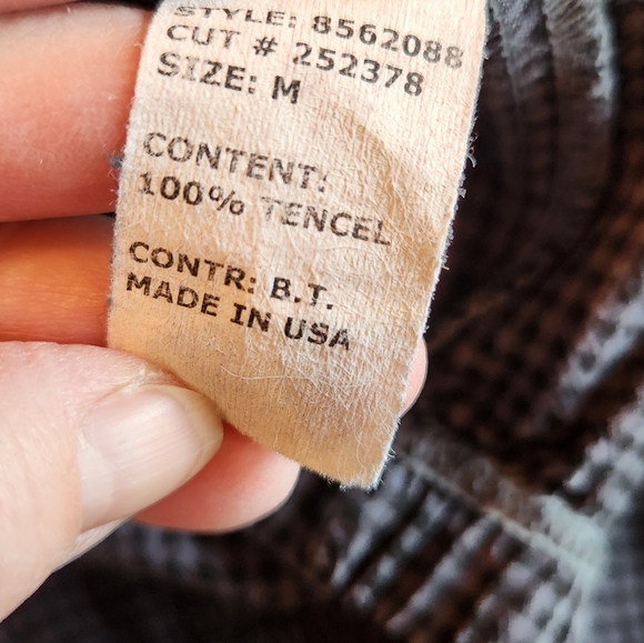 Cut Loose Black and Gray Checked Barrel Darted Leg Pants Size M - Picture 6 of 6